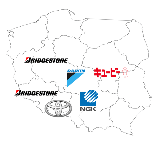 ポーランドに進出している代表的な日系企業